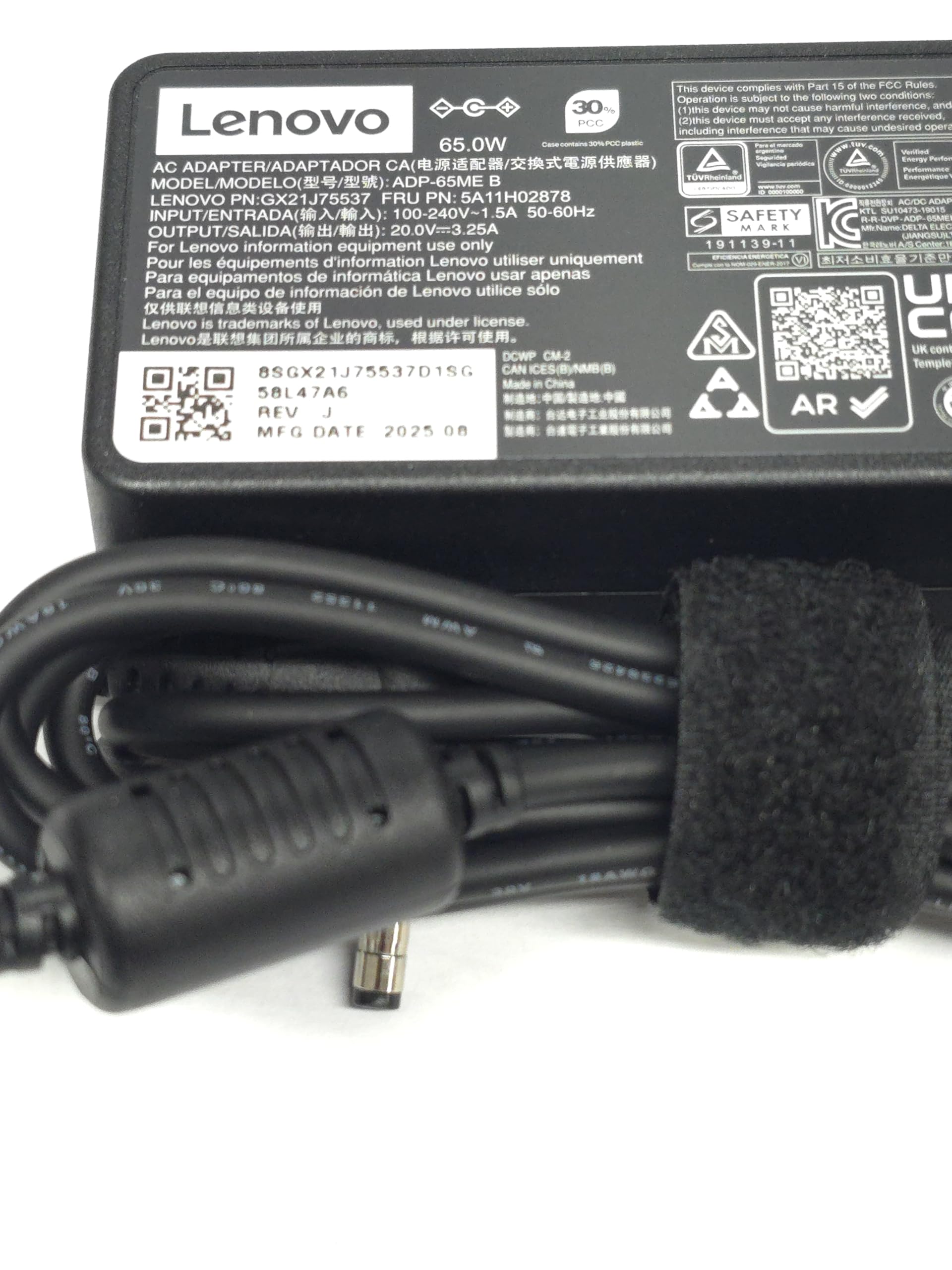 Amazon.com: Lenovo 65W Round Tip AC Adapter - GX20K16005 for